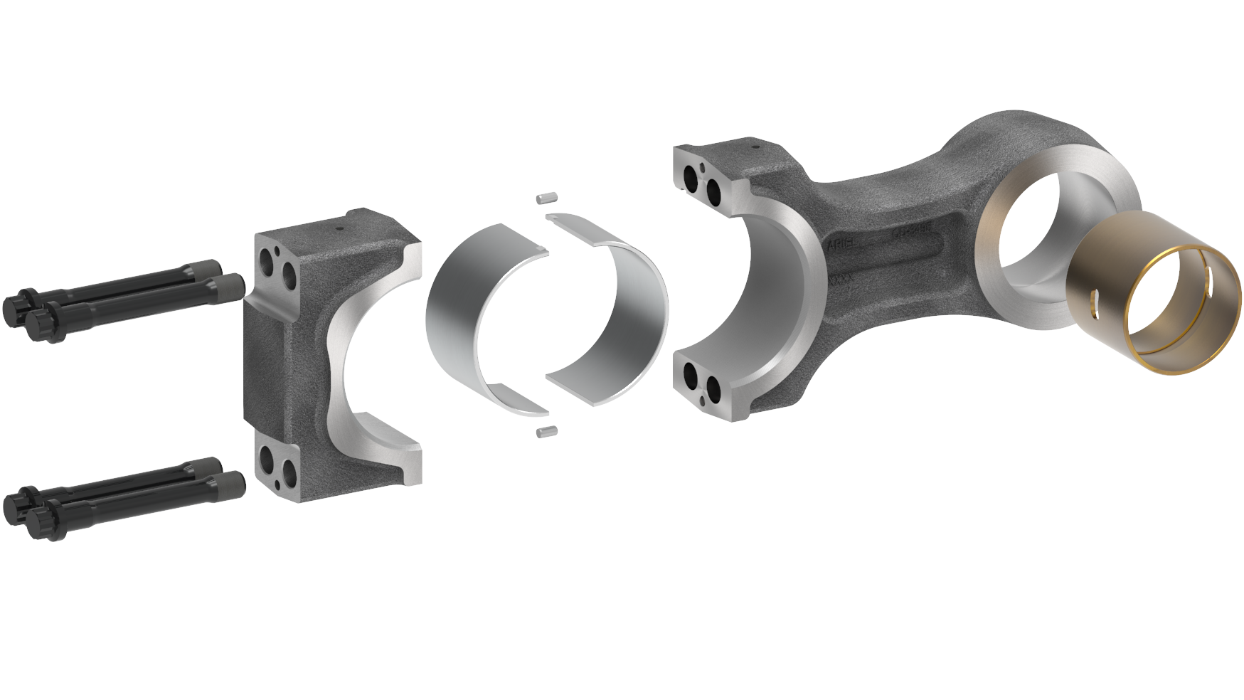 Large Line Connecting Rod Disassembled 