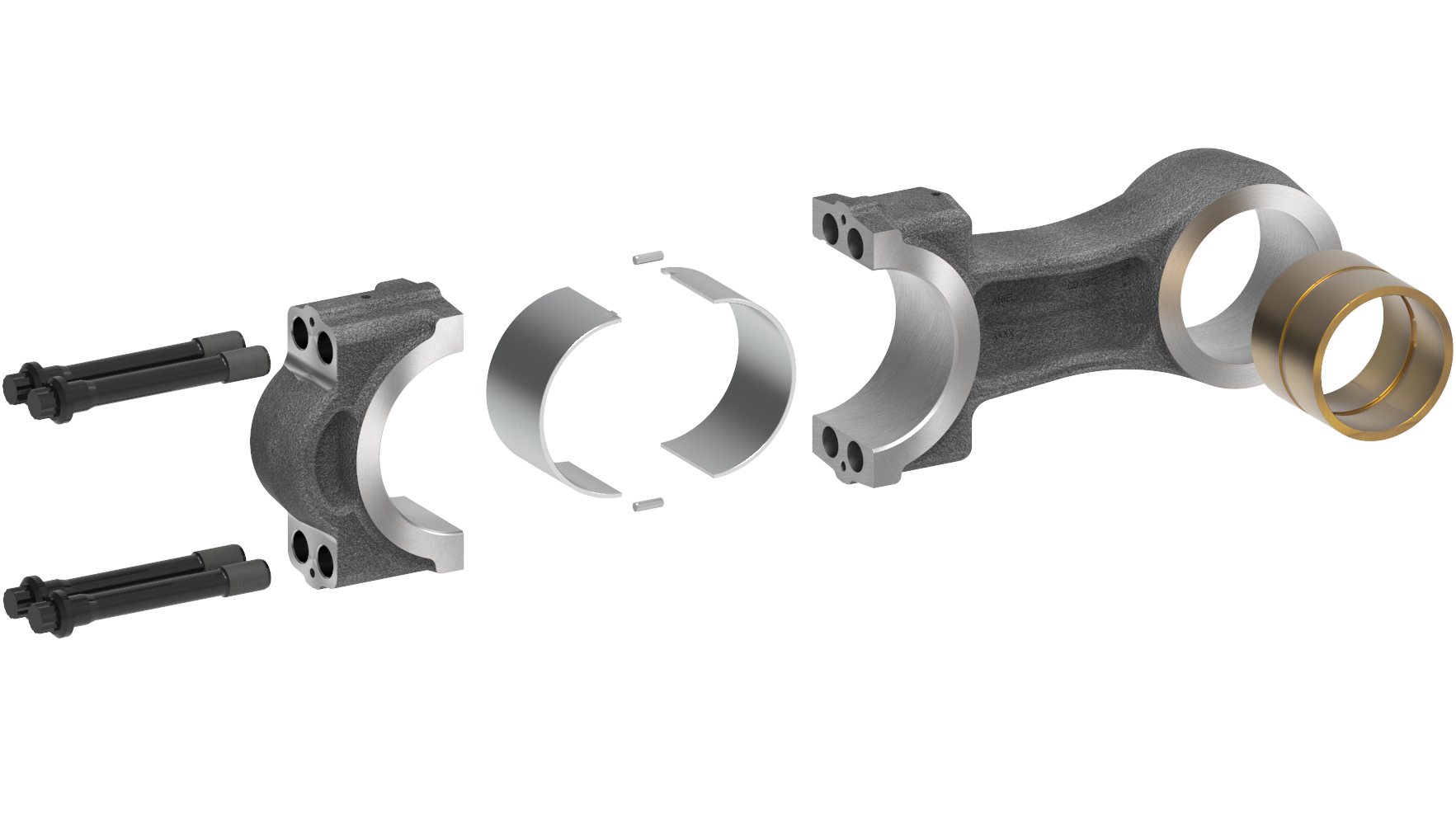 Mid Line Connecting Rod Disassembled 