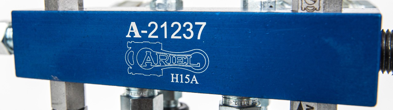 Detail of the Ariel logo on an Auto Relief Valve
